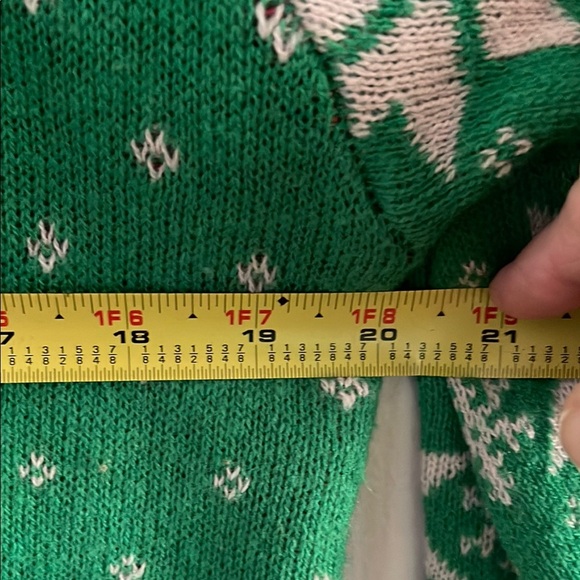 Festive Green and Red Crewneck Sweater with Grinch Design - Picture 4 of 5